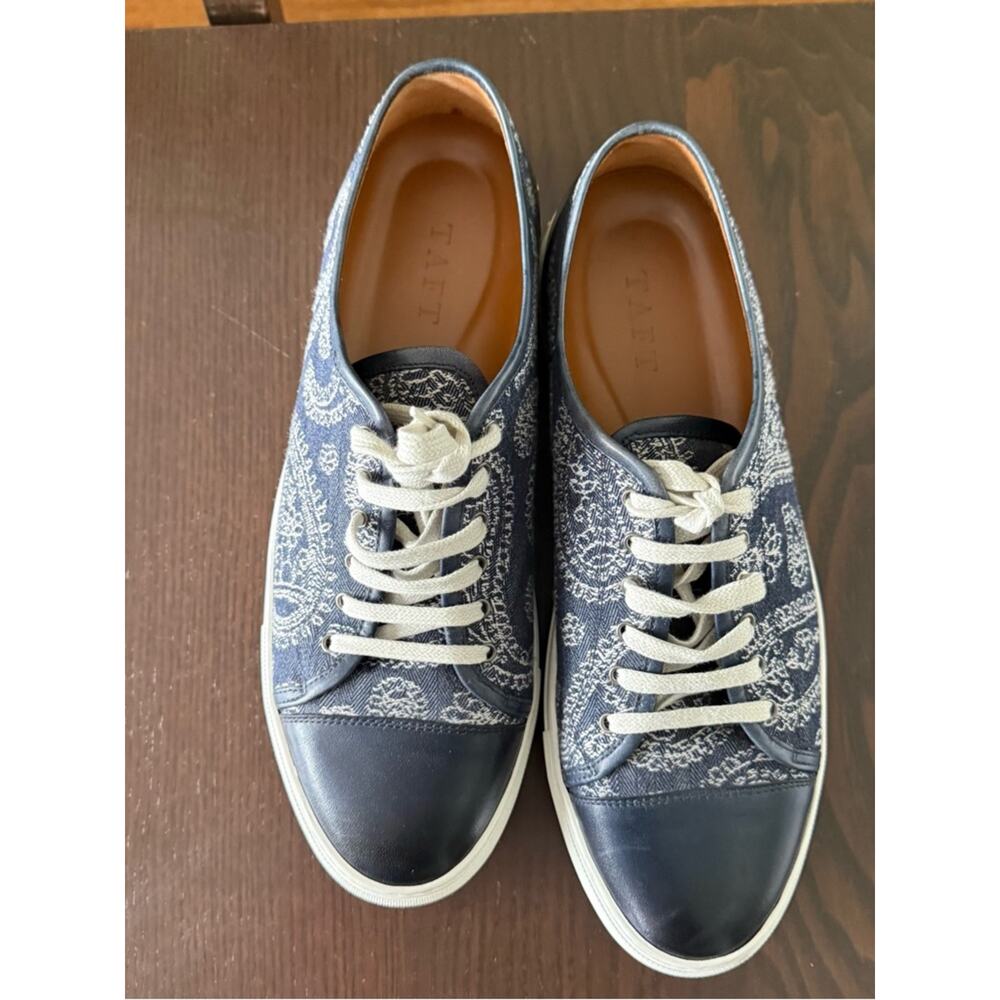 Taft The Jack Sneaker Bold Paisley Jacquard Fabric & Leather Size 43 (10) - Picture 4 of 12